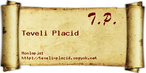 Teveli Placid névjegykártya